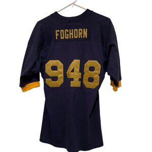 Vintage Foghorn 948 Signature‎ Sportswear Navy Gold Cotton Jersey Shirt M